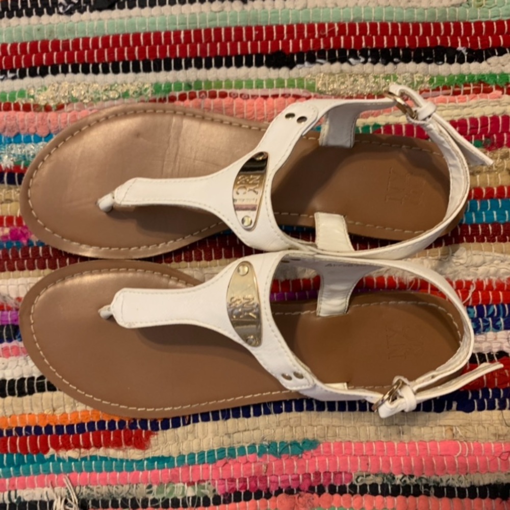 White/Tan NY&C Sandals